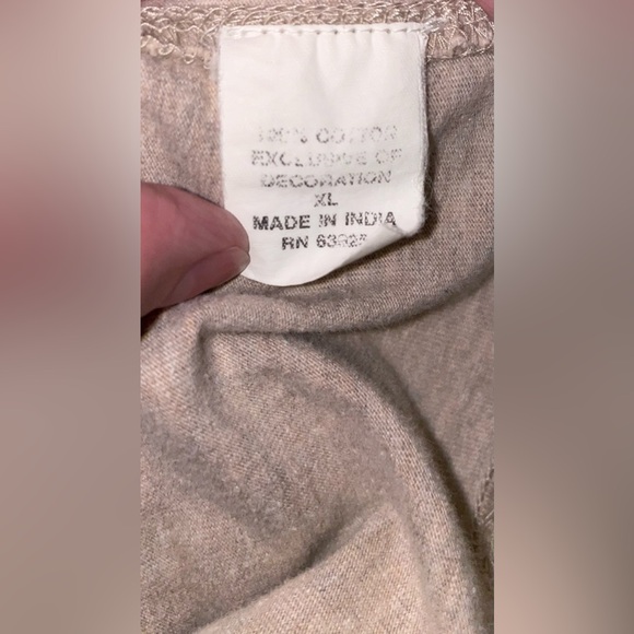 Vintage Gotcha Size XL Men’s Beige Space Dye Blue Striped Textured Shirt - Picture 6 of 8